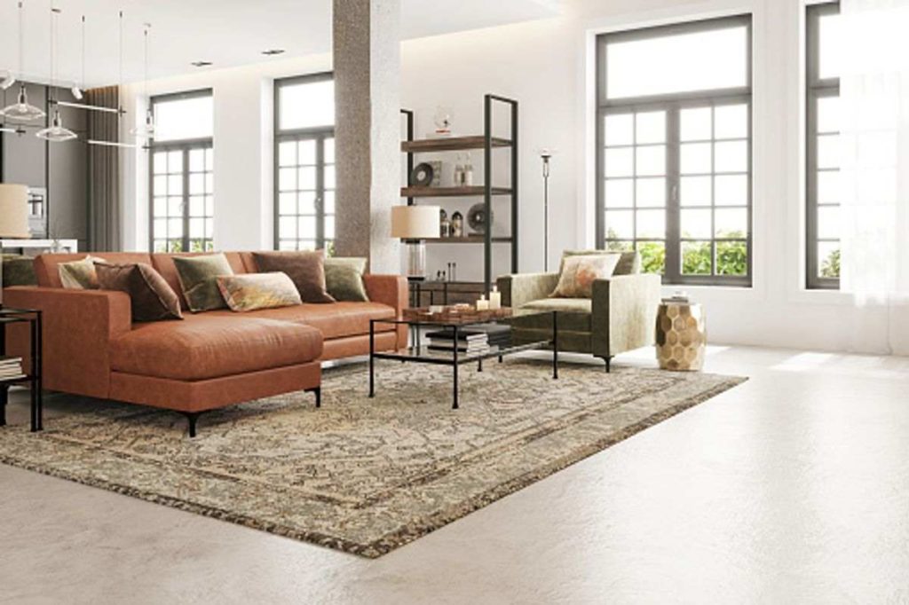 solid wool rug